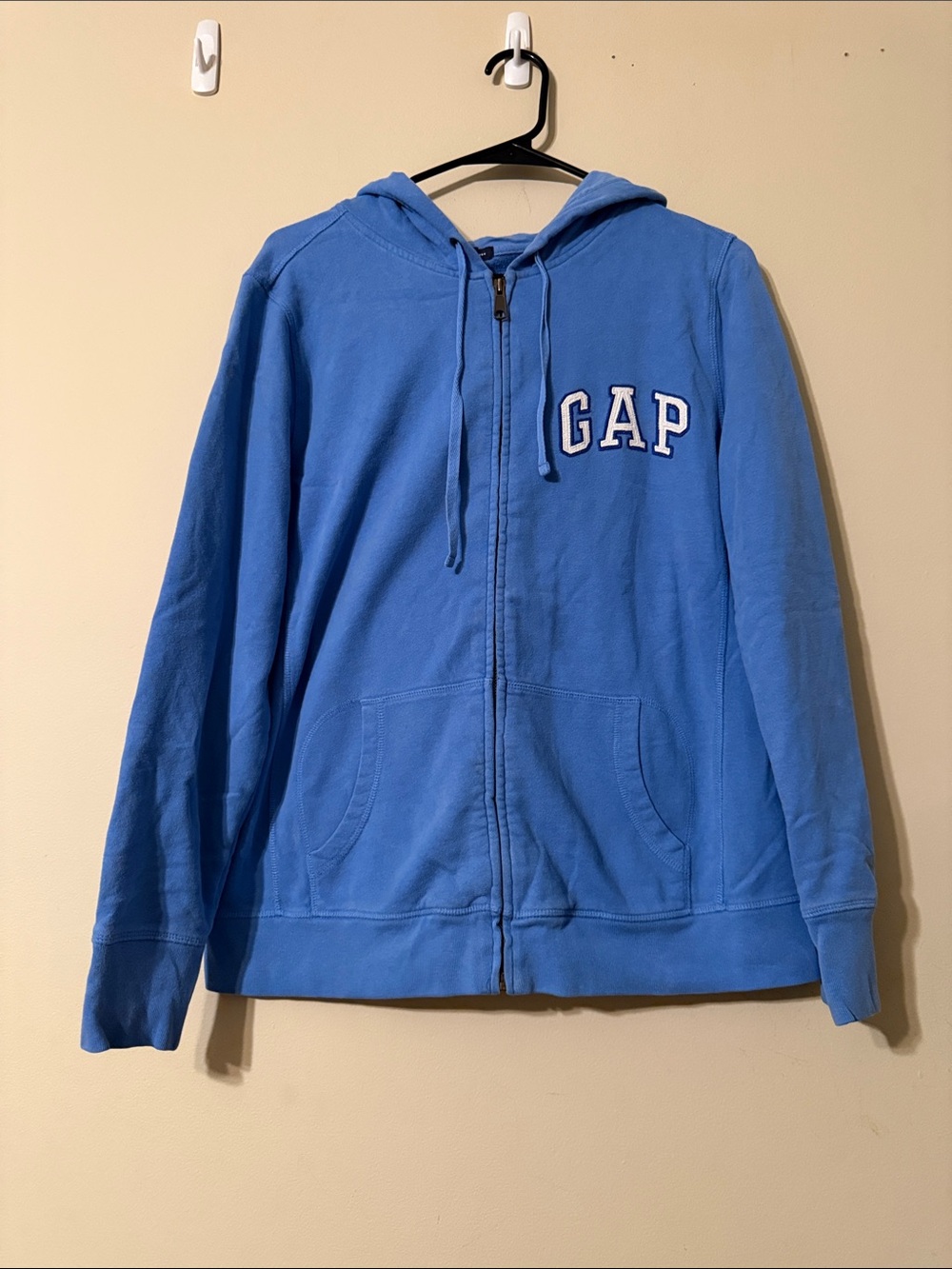 GAP Bright Blue Zip-Up Hoodie with Logo